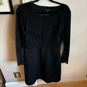 NWT, size 12. Black, Banana Republic mini A-line dress